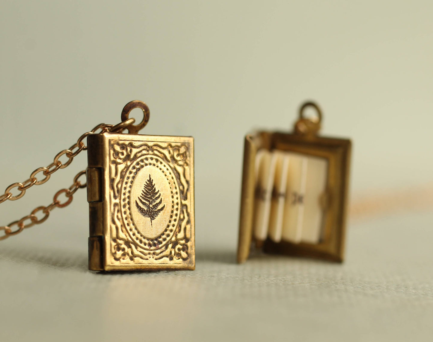 Personalised Engraved Book Locket