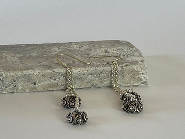 NOIR • CLASSIC DOUBLE STRAND PHIKOUN EARRINGS