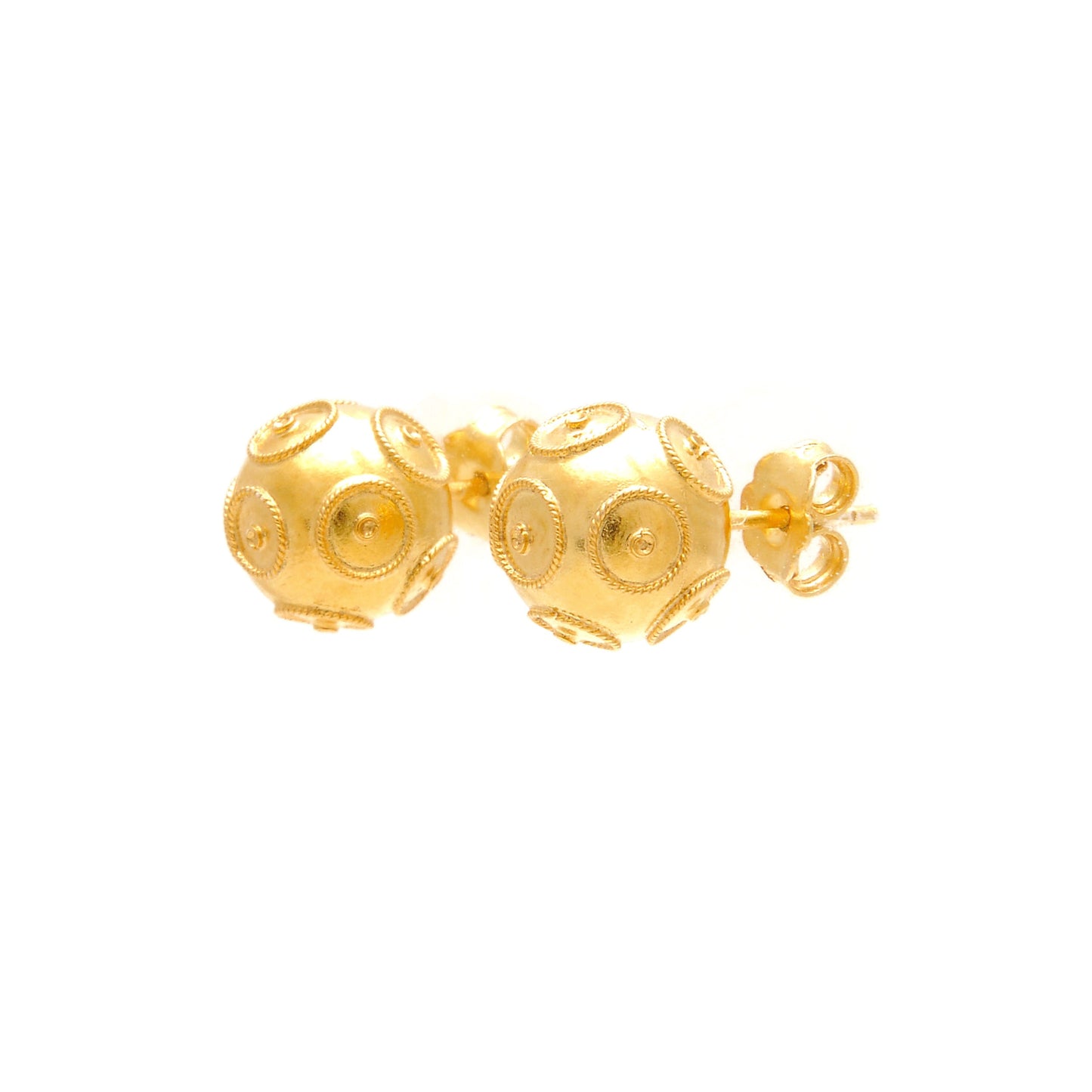 Earrings Viana’s Conta in Gold Plated Silver