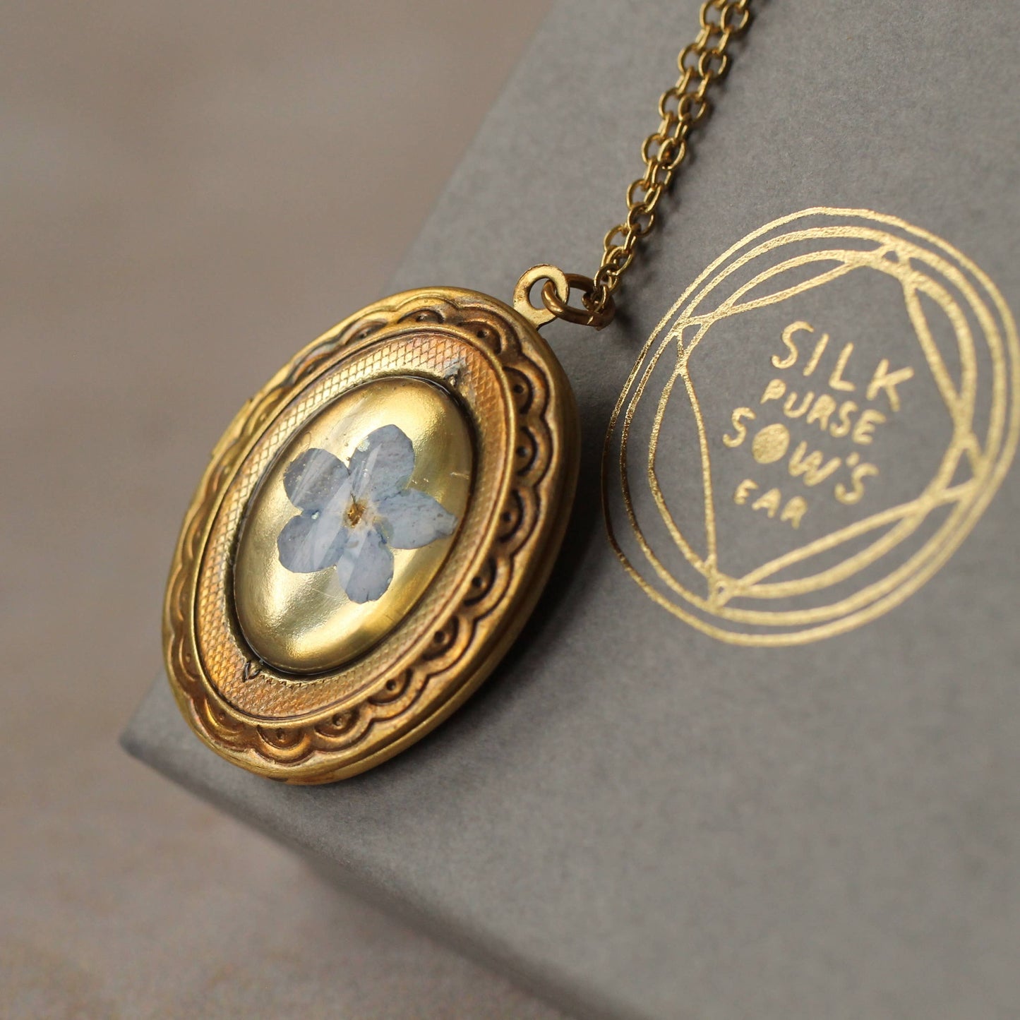 Victorian Forget Me Not Locket