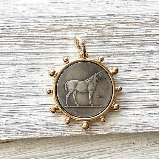 French Coin Medallion Necklace