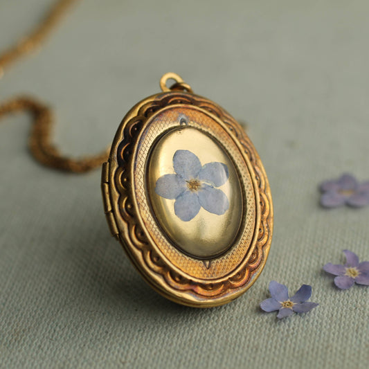 Victorian Forget Me Not Locket