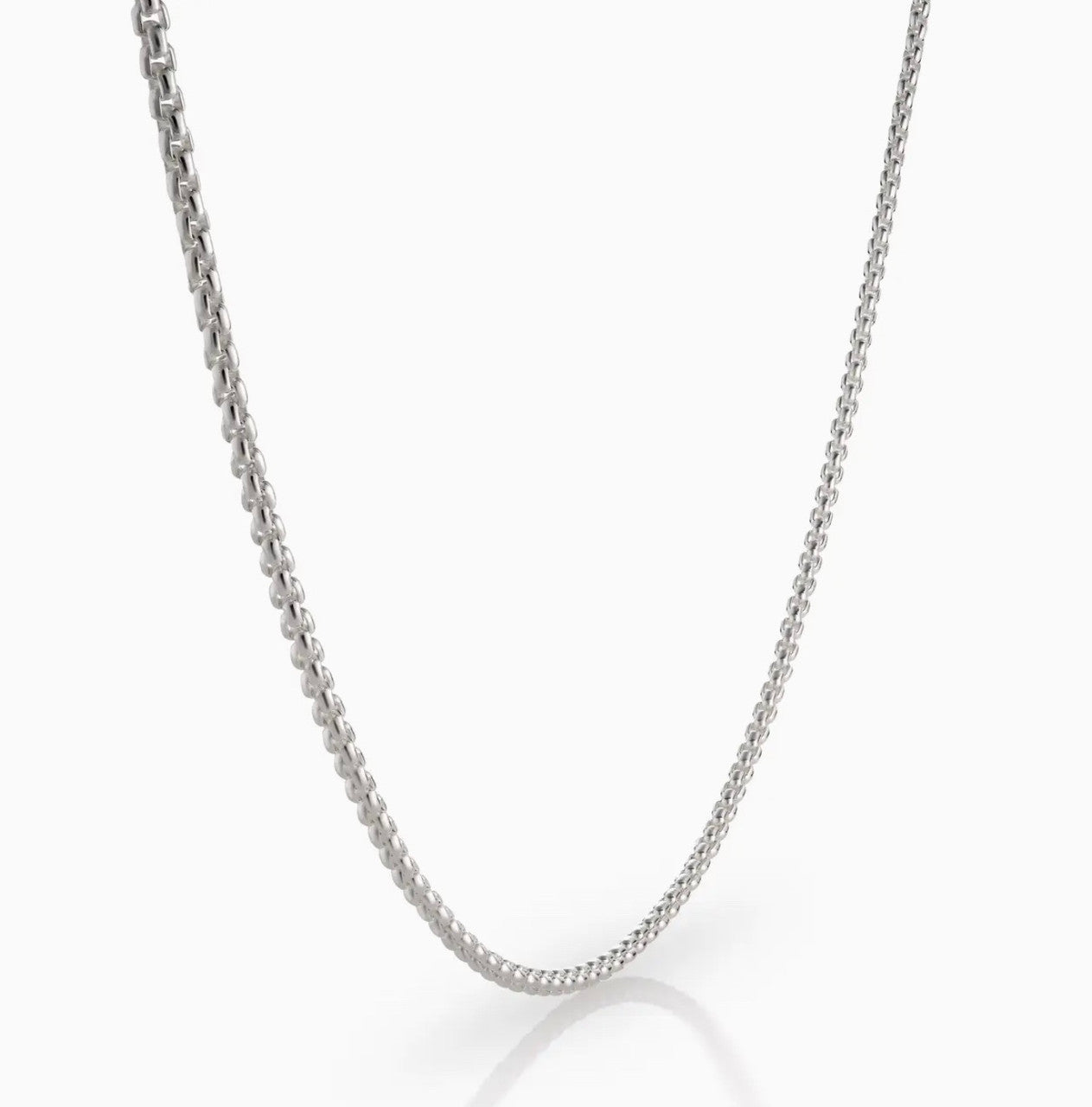 SMALL SUNFLOWER STERLING SILVER WITH XSMALL 20" STERLING SILVER BOX CHAIN