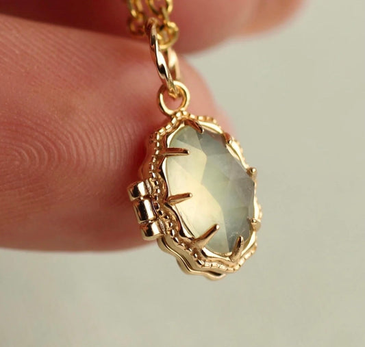 Tiny Moonstone Locket