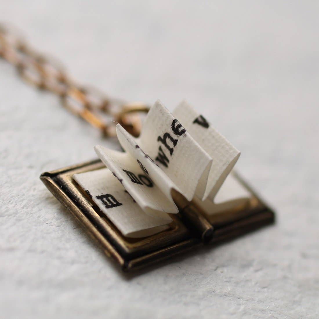 Personalised Engraved Book Locket