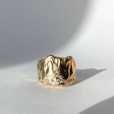 Here on Earth Gold Textured Ring
