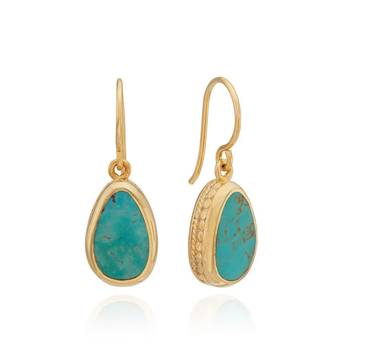 TURQUOISE ASYMMETRICAL DROP EARRINGS