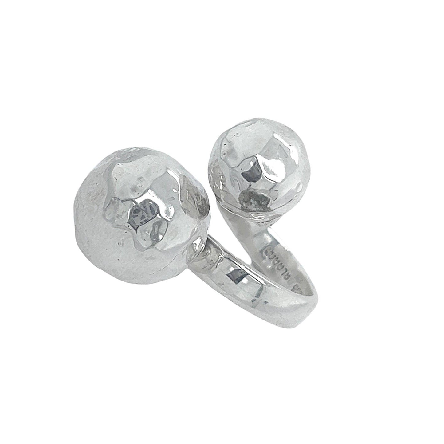 STERLING SILVER DUAL ORBIT RING