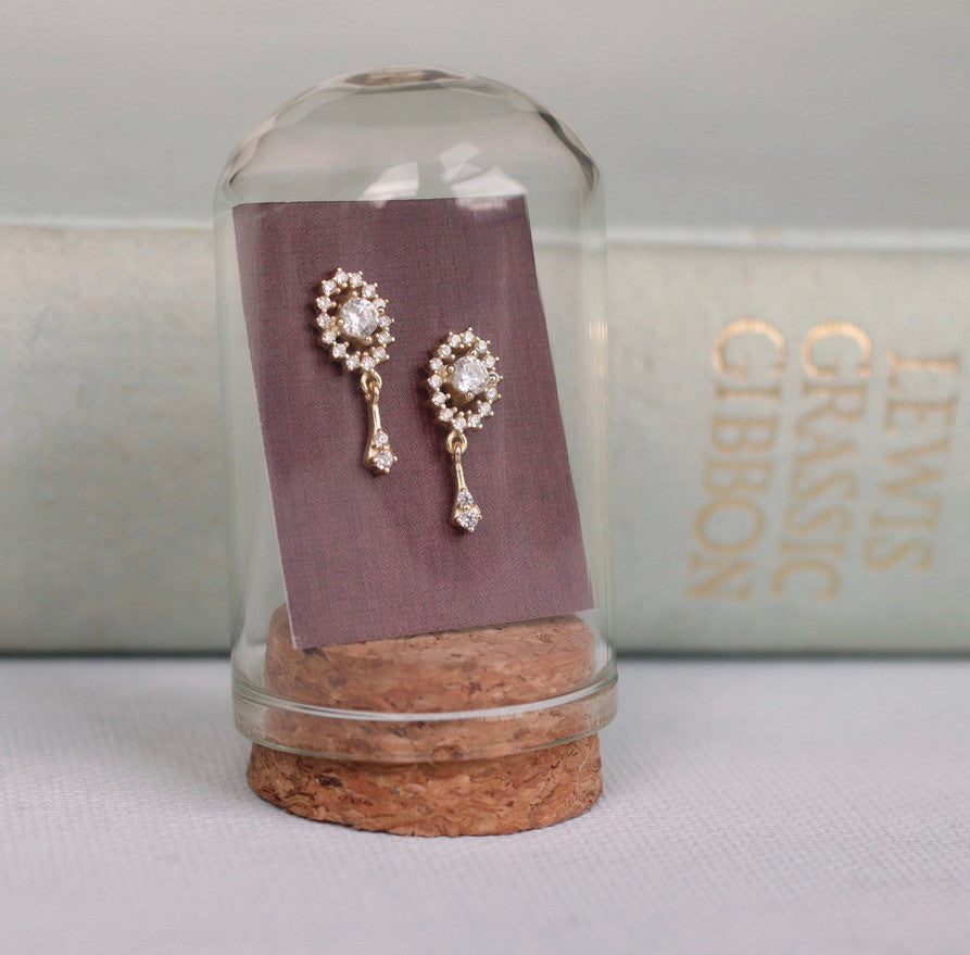 TUDOR QUEEN STUD DROP EARRINGS