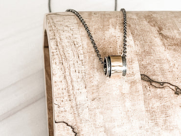 Sterling Silver and 18K Gold Tube Choker
