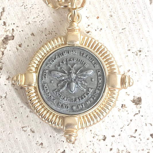 Bee Coin Necklace