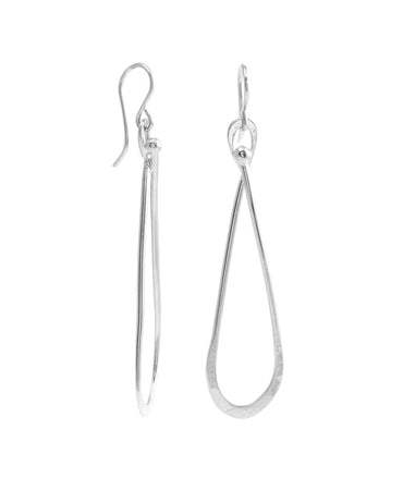SILVER TEARDROP GODDESS EARRINGS