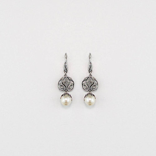 Victoria Pearl Earring Silver