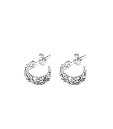Little Beams Hoop Earrings Silver