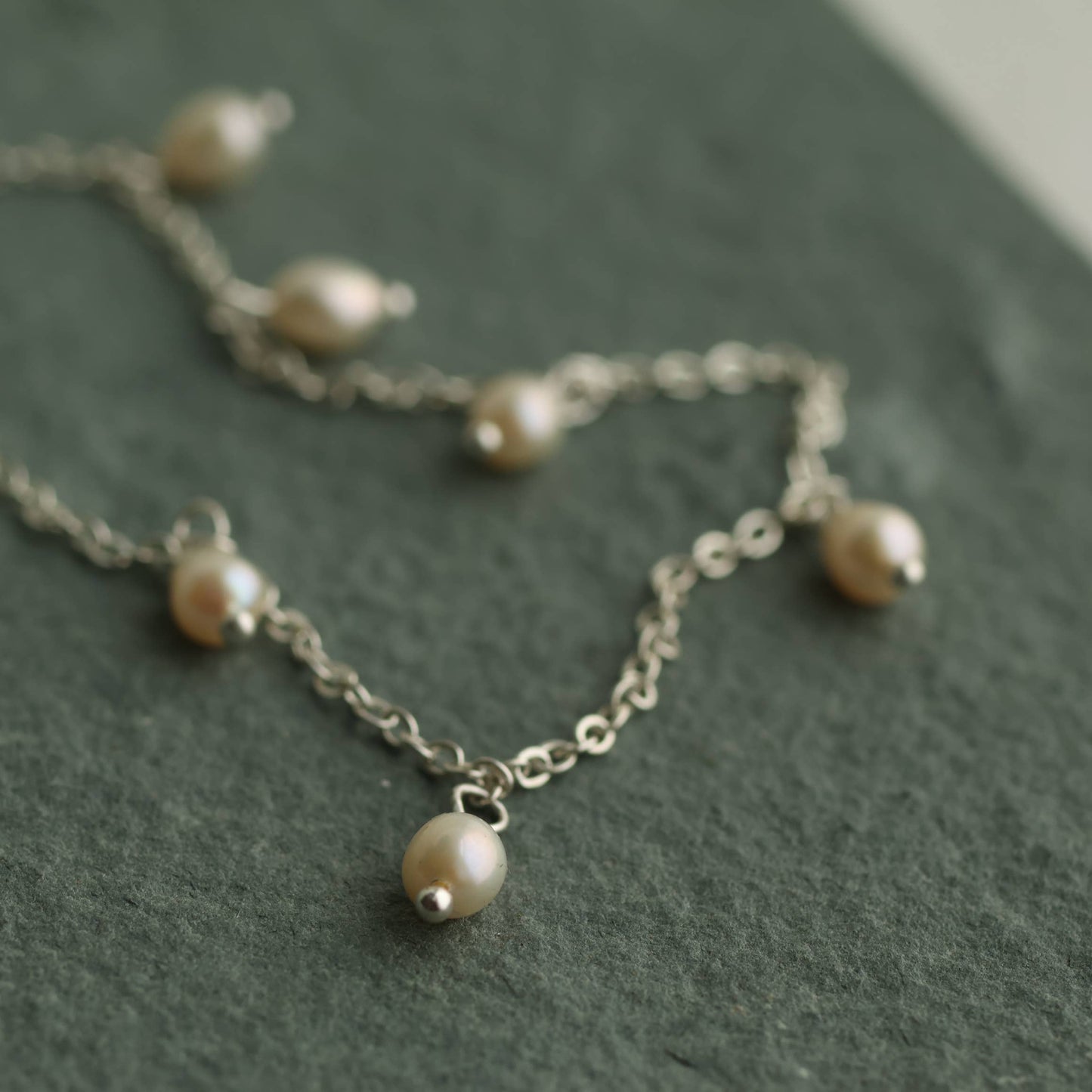 Dainty Freshwater Pearl Collarbone Necklace