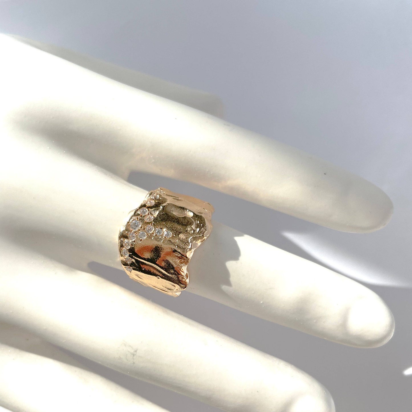 Here on Earth Gold Textured Ring