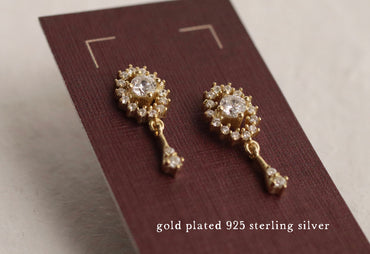 TUDOR QUEEN STUD DROP EARRINGS