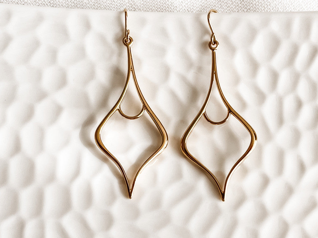 ARABESQUE LANTERN DANGLE EARRINGS - LARGE
