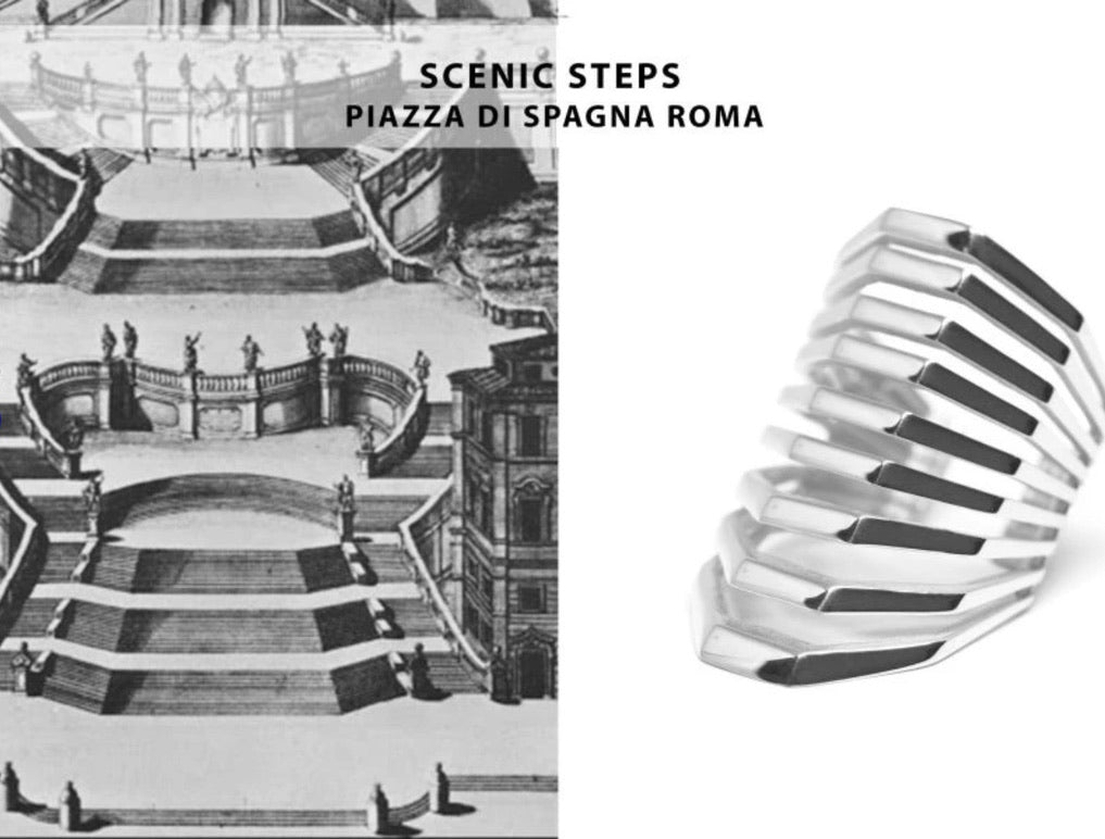 Spanish Steps Ring Silver