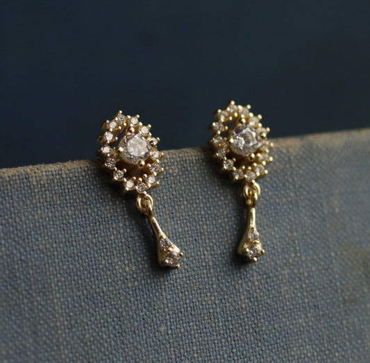 TUDOR QUEEN STUD DROP EARRINGS