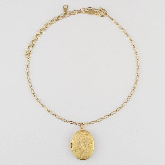 Morning Glory Locket Necklace