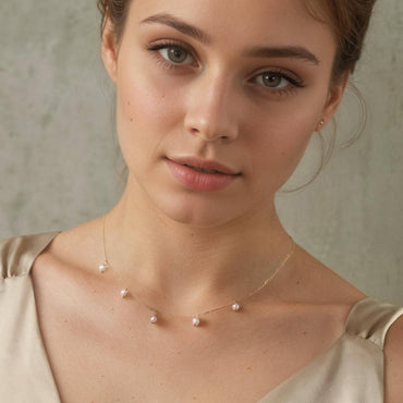 Dainty Freshwater Pearl Collarbone Necklace