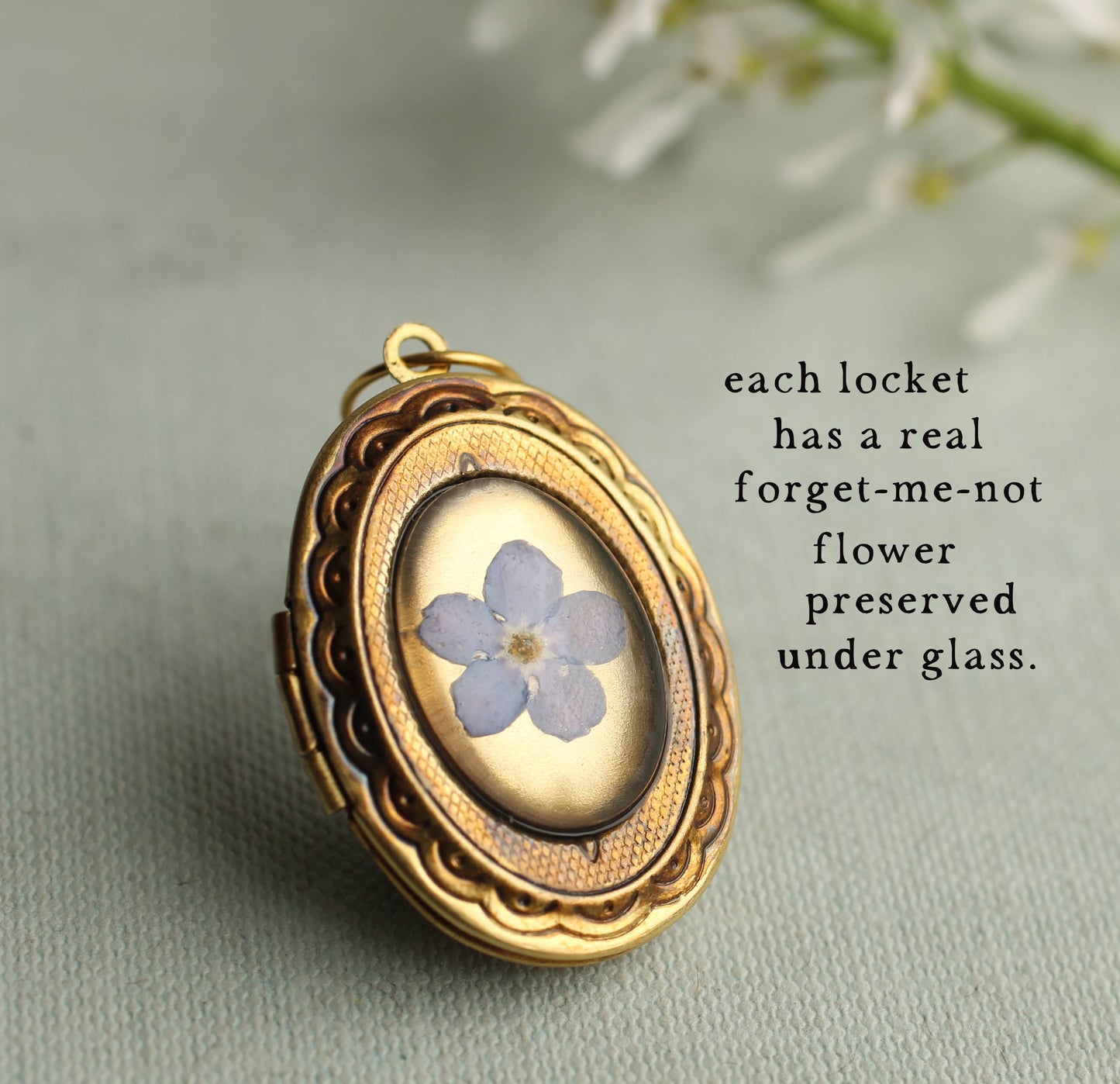 Victorian Forget Me Not Locket