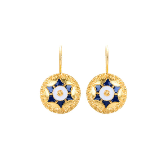 Earrings Caramujo Star in Gold Plated Silver