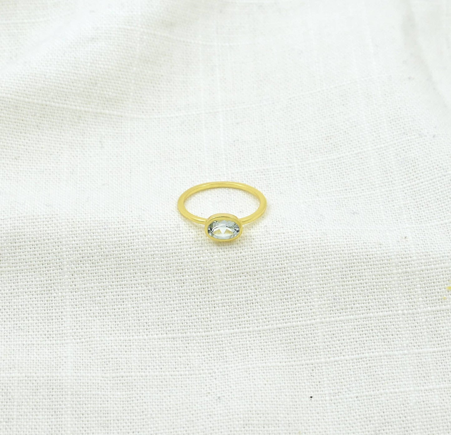 Oval Blue Topaz Ring