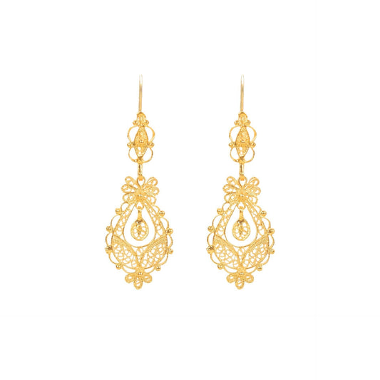 Earrings Princess in Gold Plated Silver