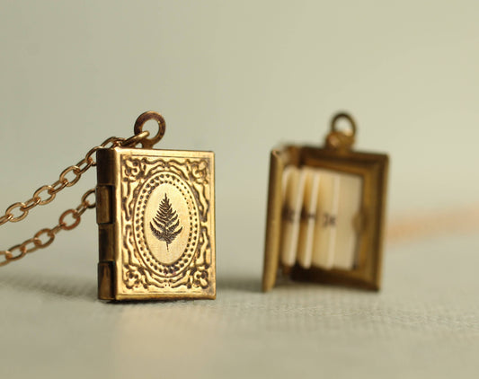 Personalised Engraved Book Locket