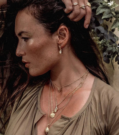 Resting Heart Hoop Earrings