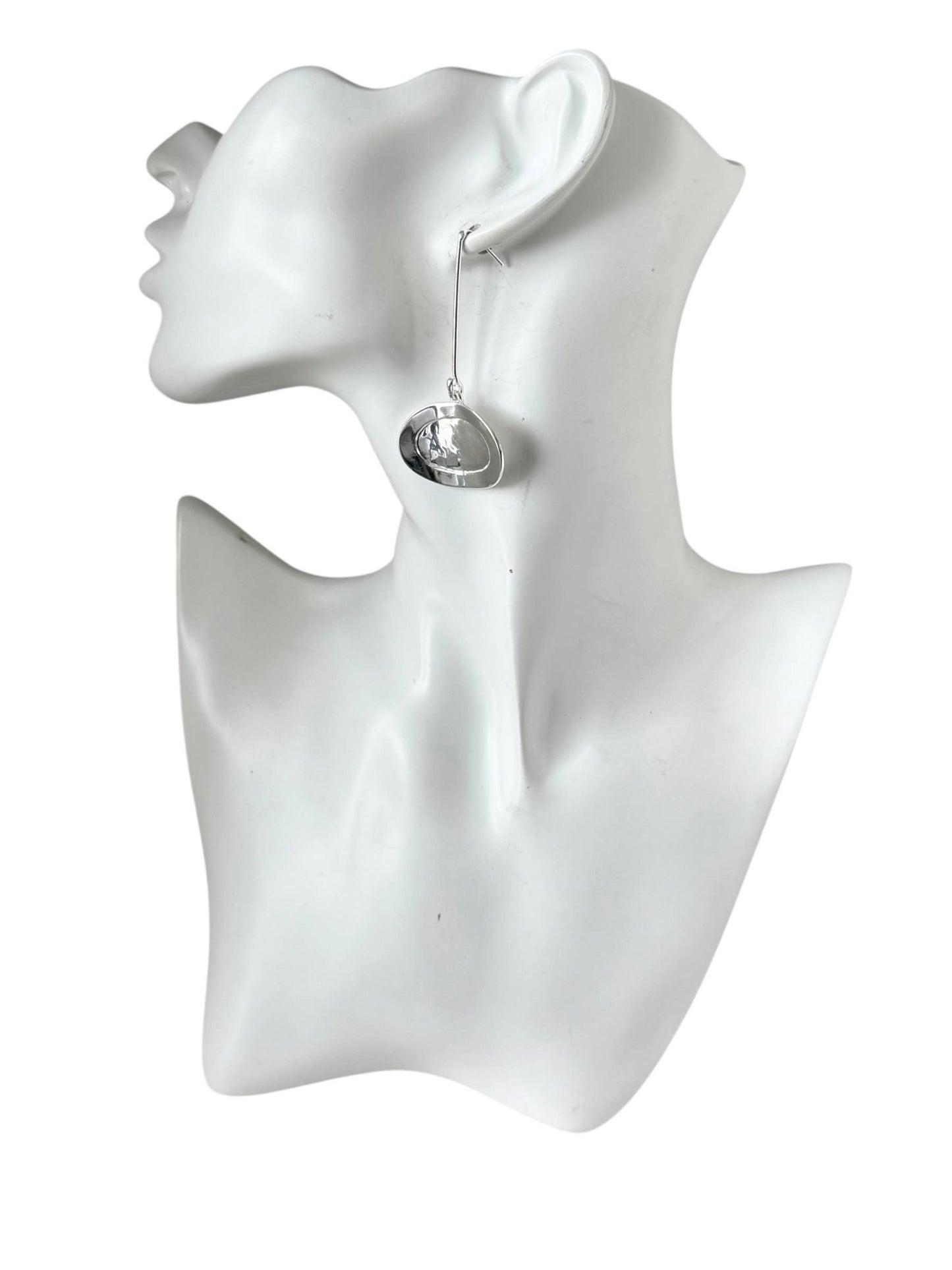 STERLING SILVER MOONLIGHT OVAL EARRINGS