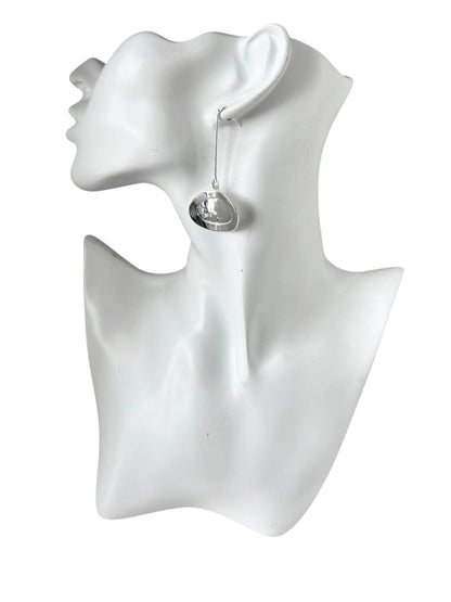 STERLING SILVER MOONLIGHT OVAL EARRINGS