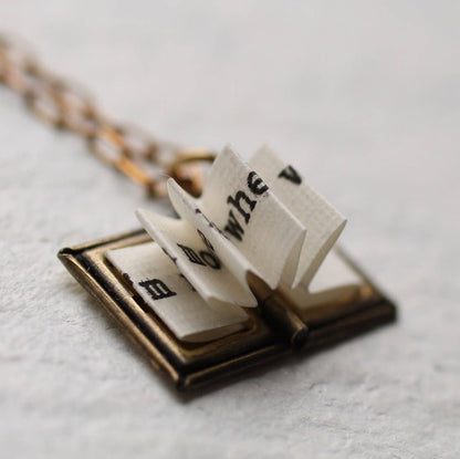 Personalised Engraved Book Locket