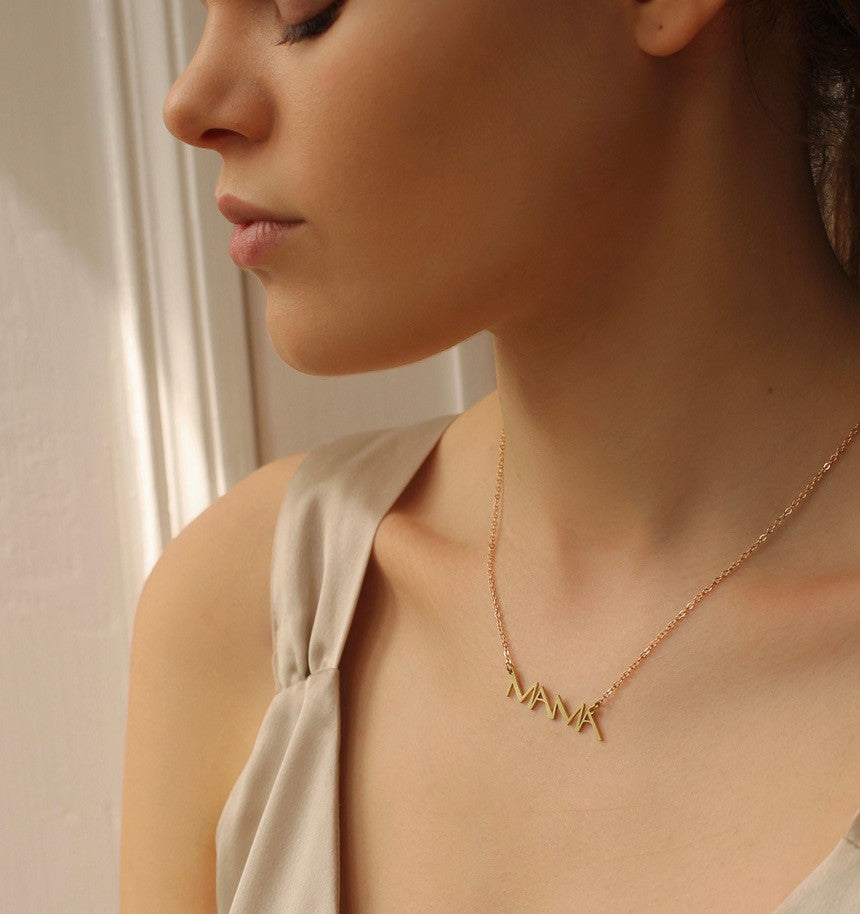 GOLD  MAMA NECKLACE