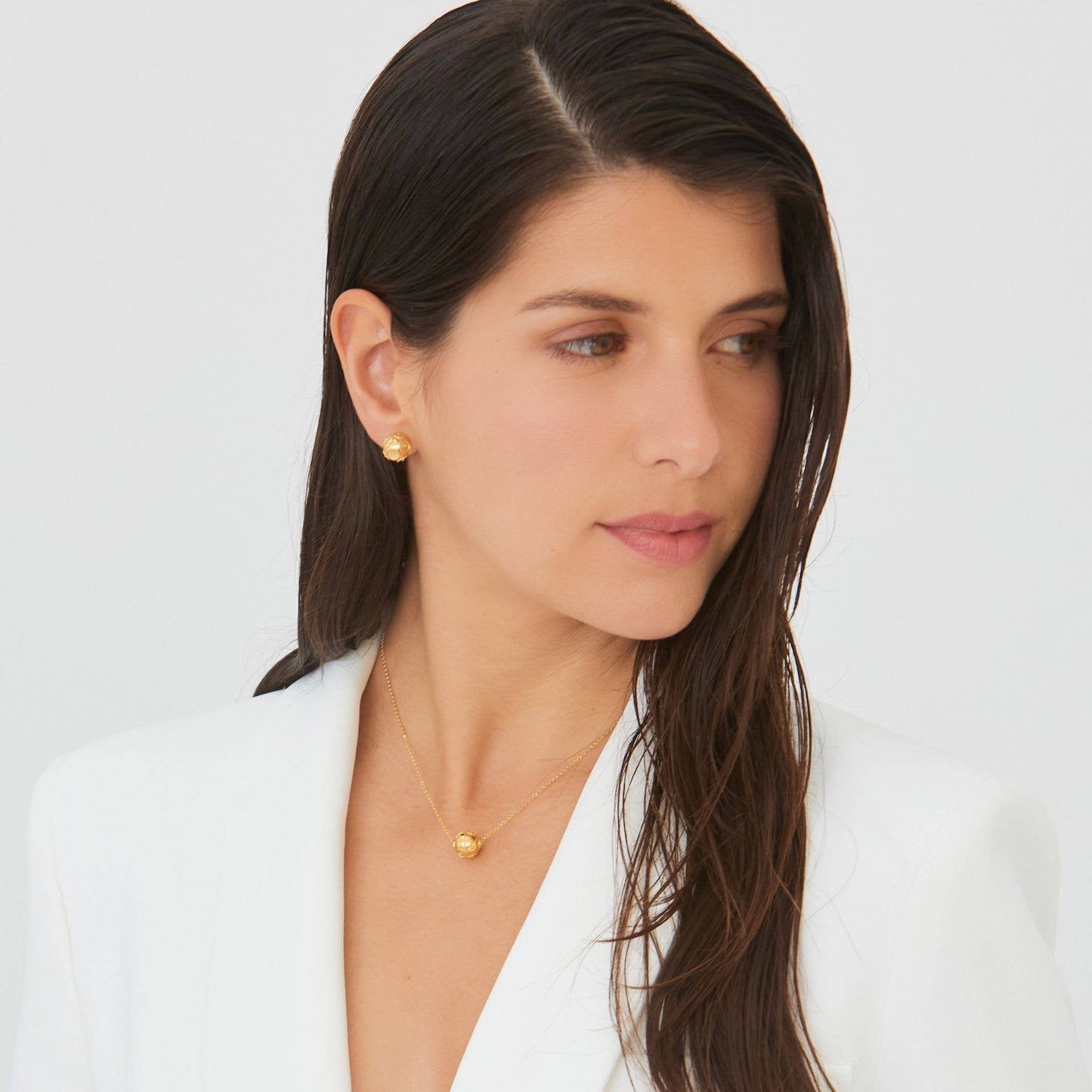 Earrings Viana’s Conta in Gold Plated Silver