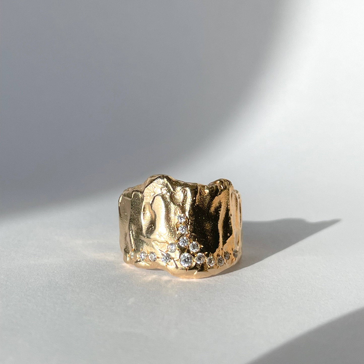 Here on Earth Gold Textured Ring