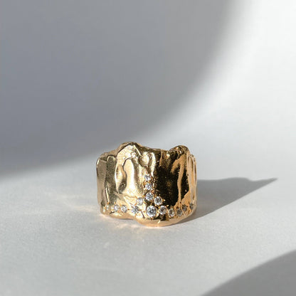 Here on Earth Gold Textured Ring