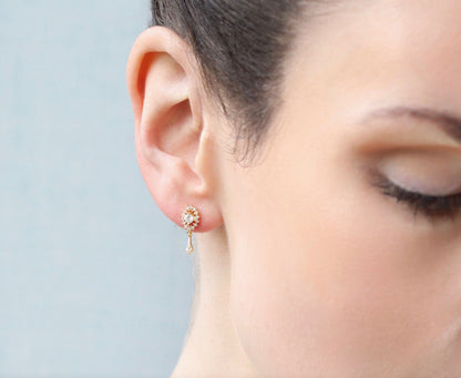 TUDOR QUEEN STUD DROP EARRINGS