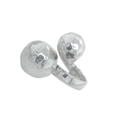 STERLING SILVER DUAL ORBIT RING