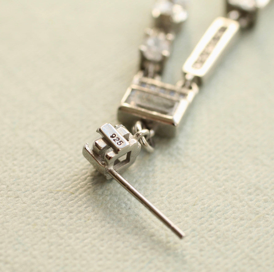 STERLING SILVER ART DECO CHANDELIER EARRINGS