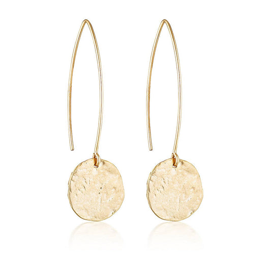 Grace Textured Gold Drop Earrings