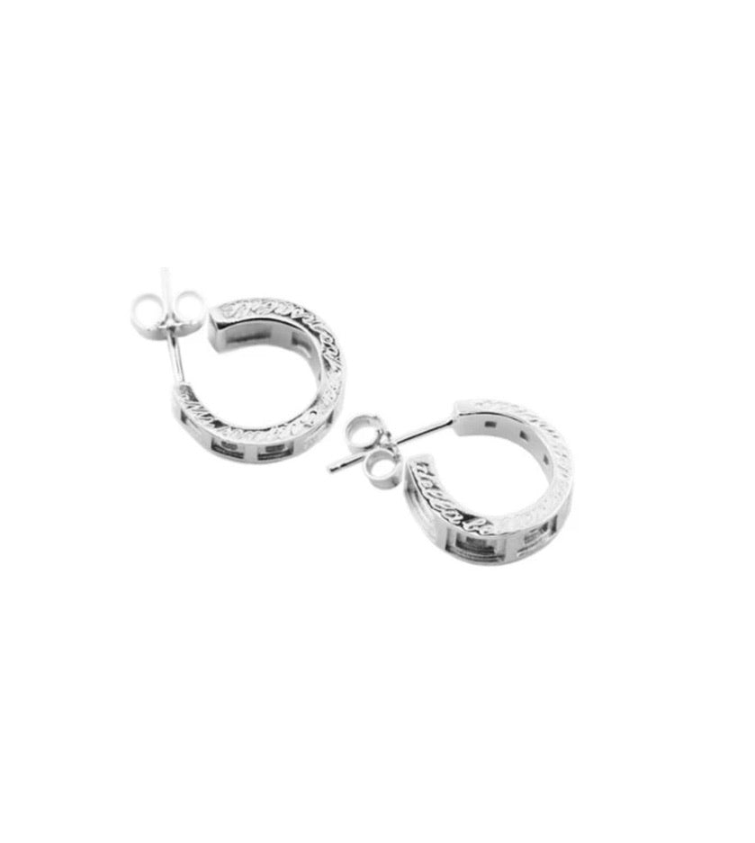 Pantheon Little Hoop Earrings Silver