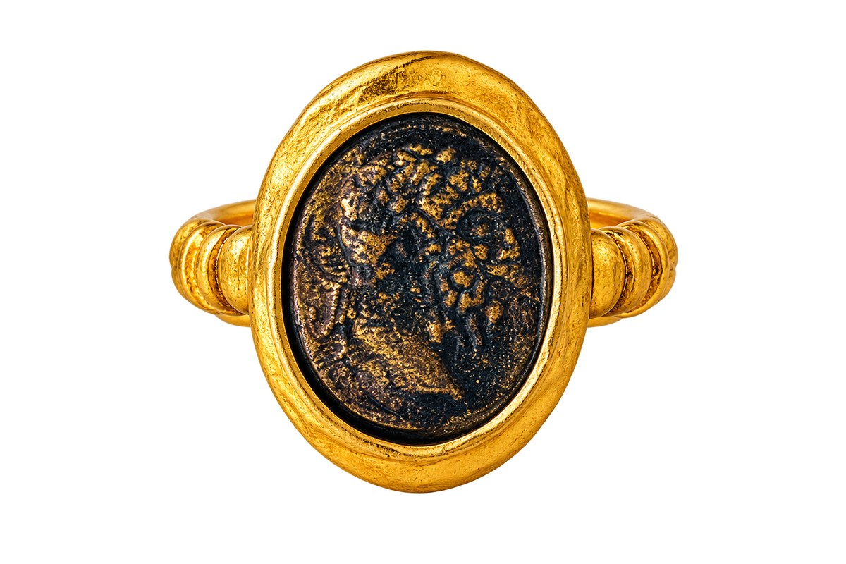 Ancient Coin Statement Ring