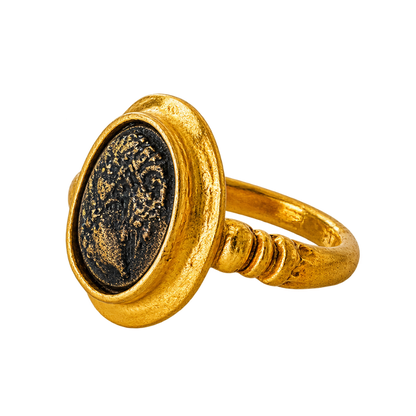 Ancient Coin Statement Ring