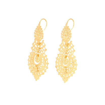 Queen Earrings in Gold Plated Silver