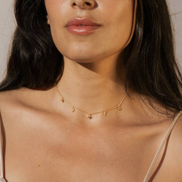 Enchanted Journey Celestial Choker Necklace 14"