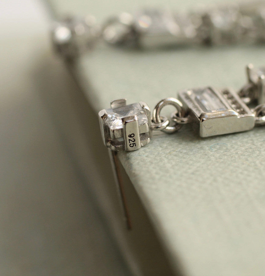 STERLING SILVER ART DECO CHANDELIER EARRINGS