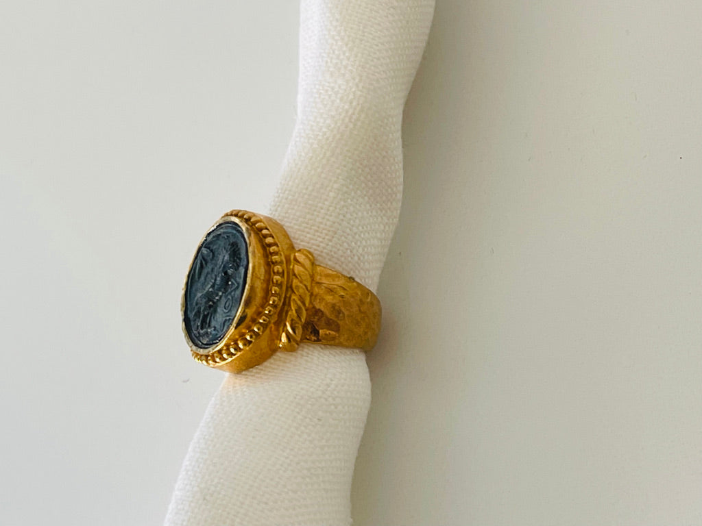 Athena’s Owl Ancient Coin Statement Ring